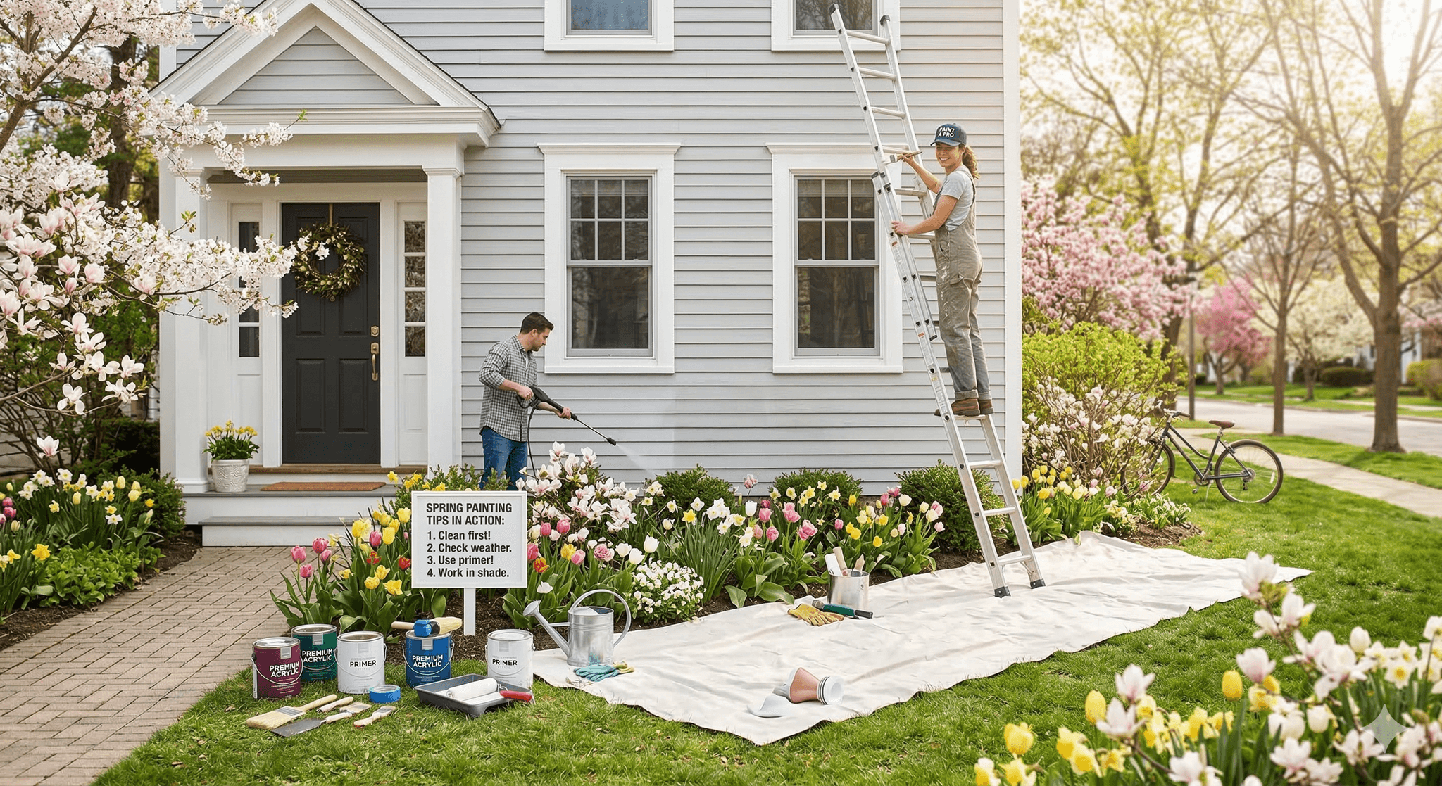 springtime home painting in Ann arbor Michigan